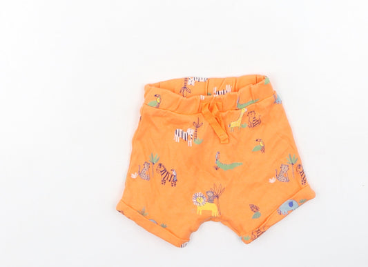 George  Baby Orange  Cotton Cropped Trousers Size 0-3 Months