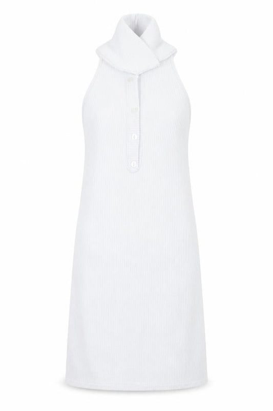 PRETTYLITTLETHING Womens White  Polyester Bodycon  Size 8  Collared