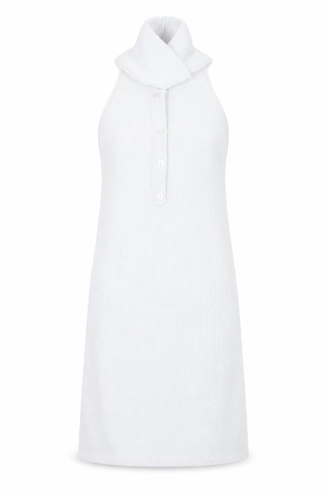 PRETTYLITTLETHING Womens White  Polyester Bodycon  Size 8  Collared