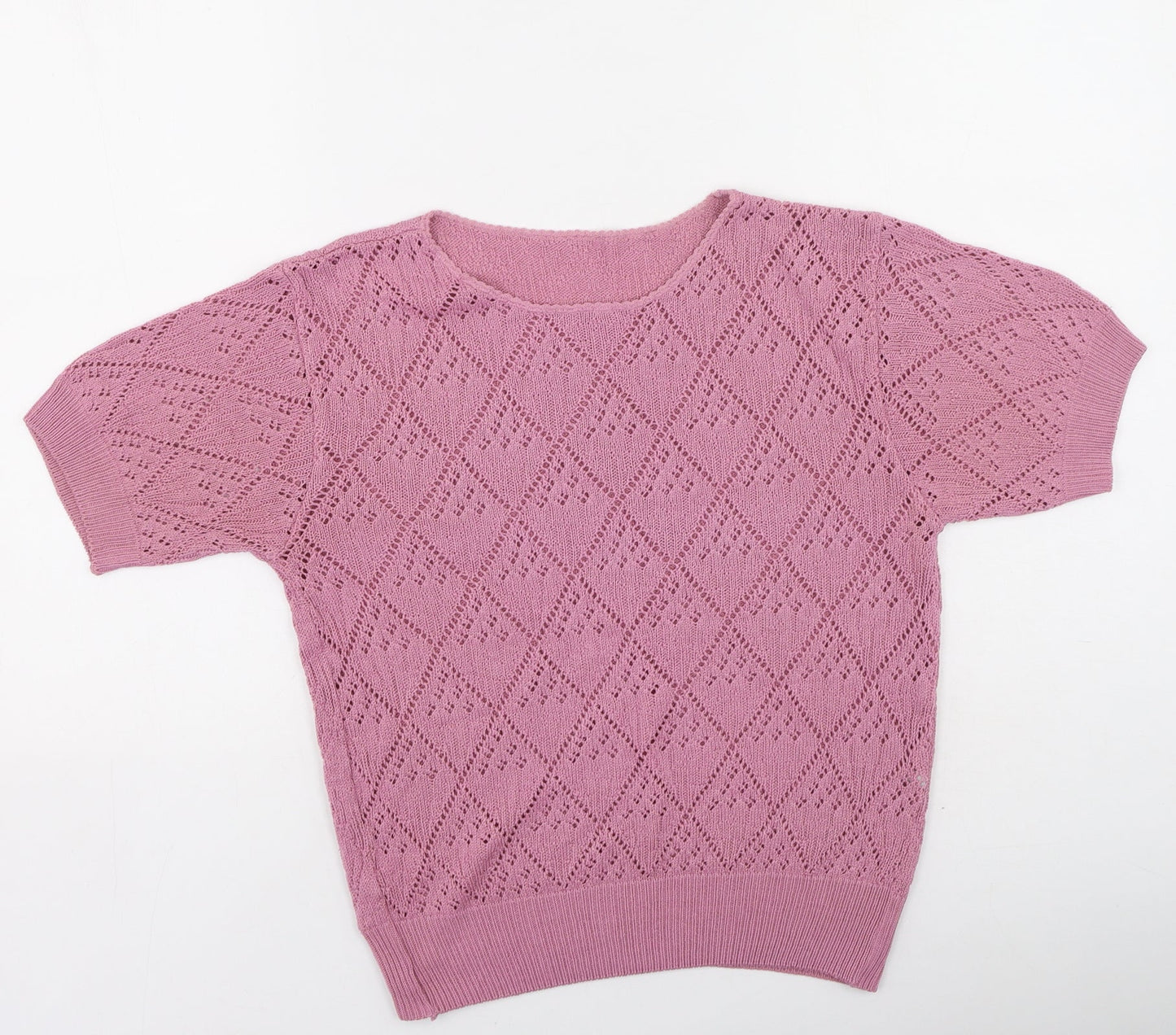 St Micheal  Womens Pink  Acrylic Basic T-Shirt Size 8 Round Neck