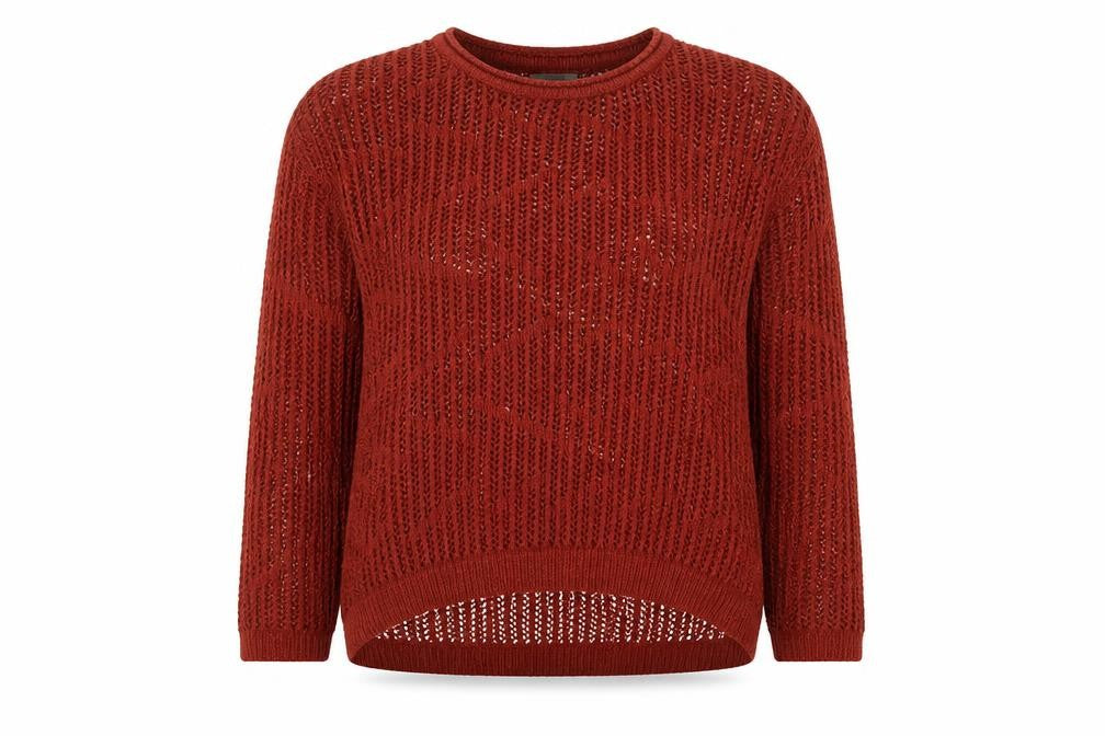 Papaya Womens Brown Boat Neck  Acrylic Pullover Jumper Size S