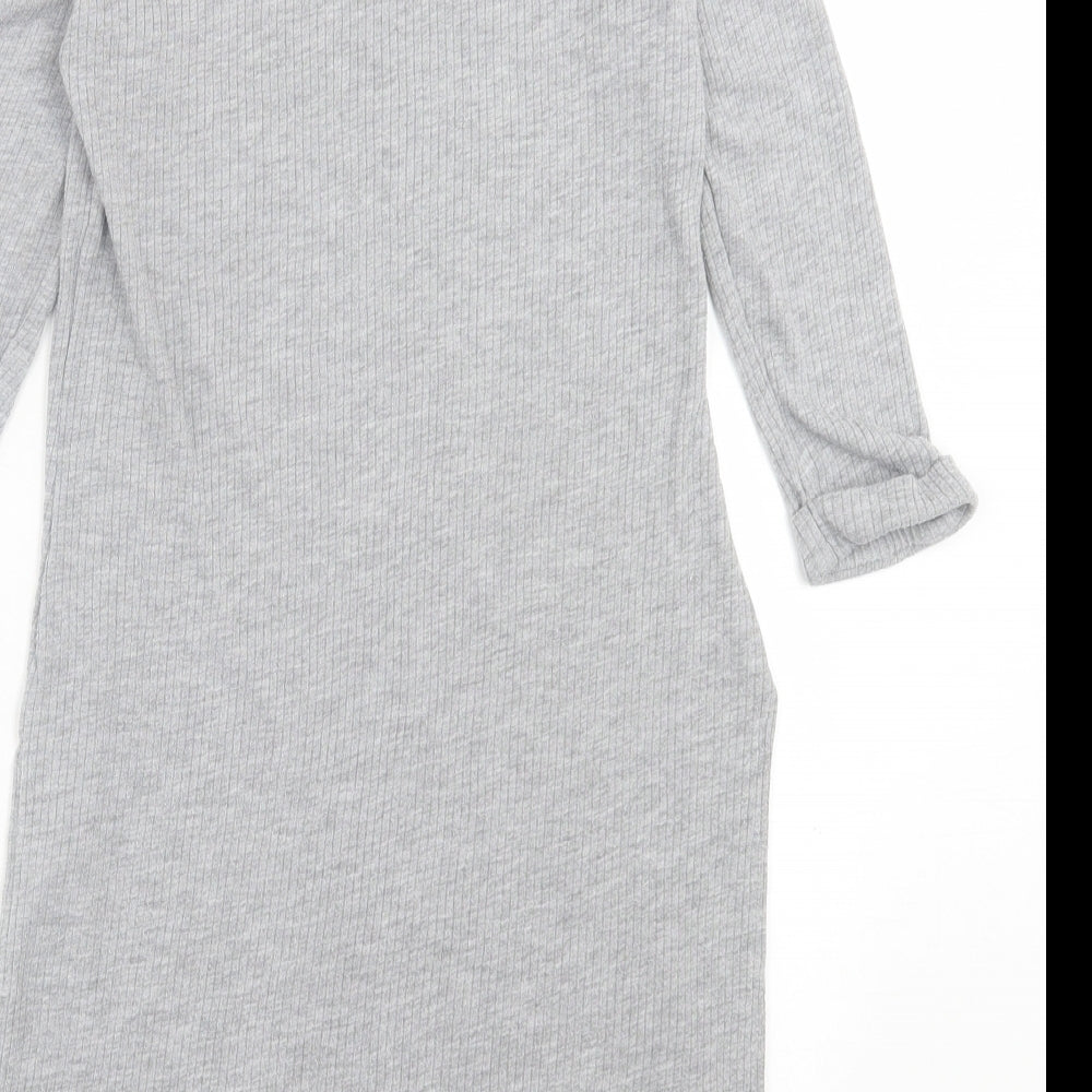 New Look Womens Grey  Polyester A-Line  Size 12  Crew Neck Pullover