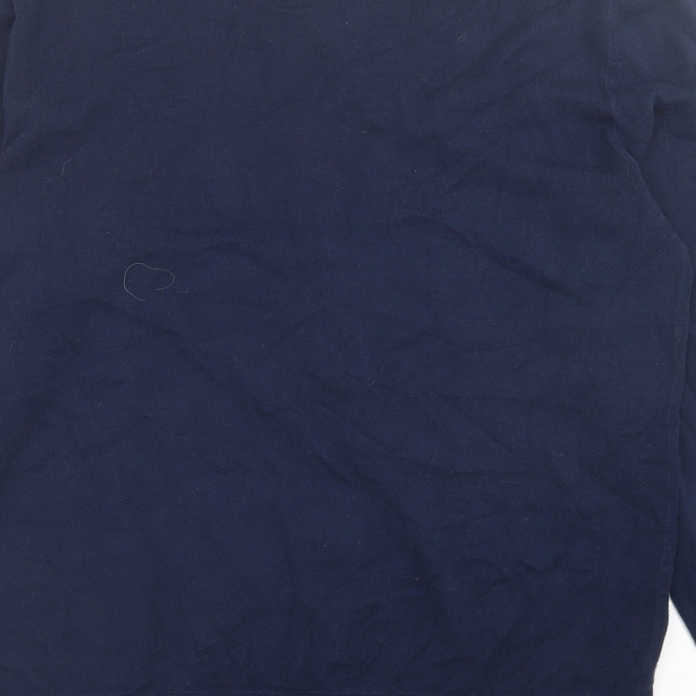 Gap Mens Blue V-Neck  Acrylic Pullover Jumper Size M