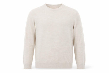Easy Mens Brown Crew Neck  Acrylic Pullover Jumper Size L