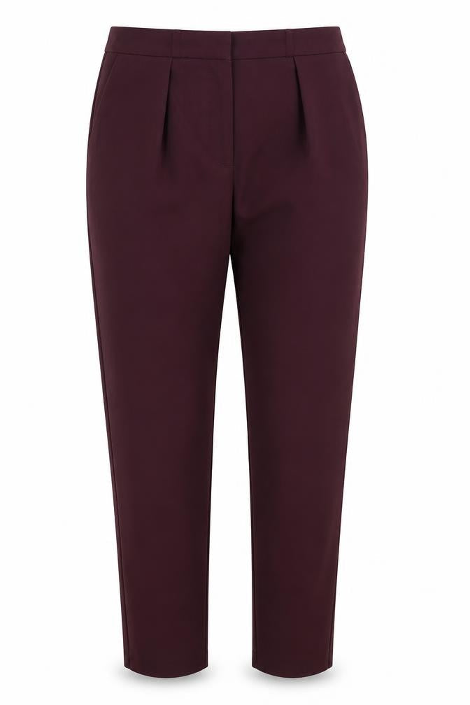 Oasis Womens Purple  Polyester Trousers  Size 10 L29 in Regular Hook & Eye