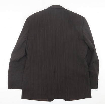 Next Mens Brown Striped Wool Jacket Suit Jacket Size 42