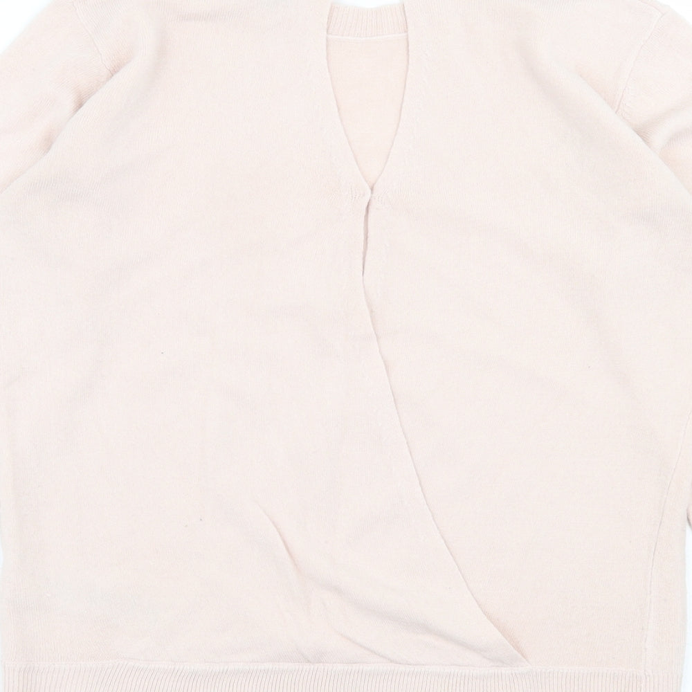 Dorothy Perkins Womens Pink Crew Neck  Acrylic Pullover Jumper Size 10