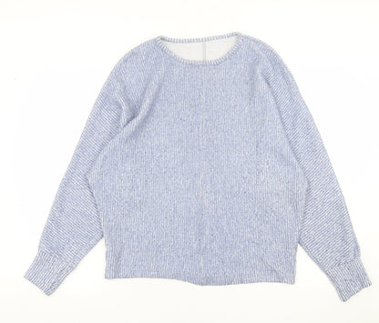 George Mens Blue Crew Neck  Polyester Pullover Jumper Size S