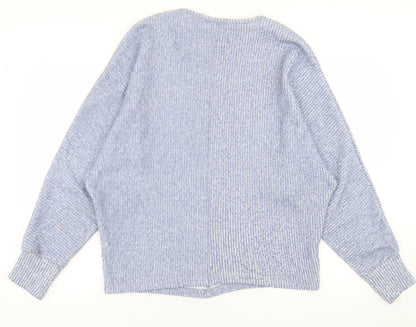 George Mens Blue Crew Neck  Polyester Pullover Jumper Size S