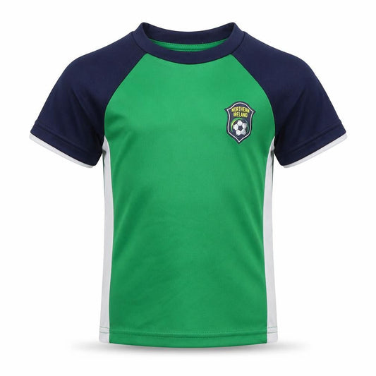 Dunnes Boys Green  Polyester Basic T-Shirt Size 3 Years Crew Neck Pullover - Northern Island