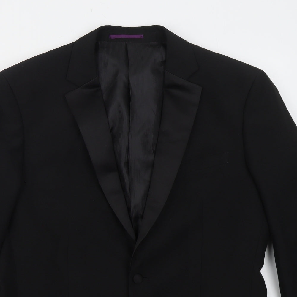 Charlton Gray Mens Black  Polyester Jacket Suit Jacket Size 38