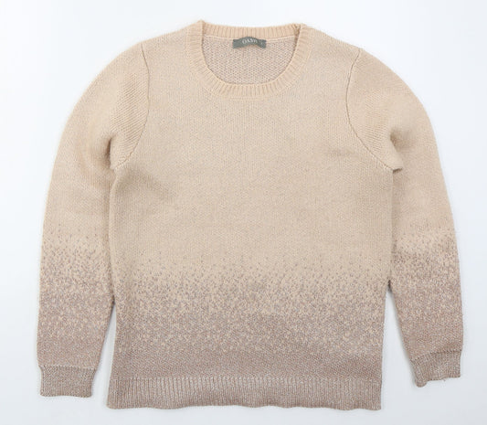 Oasis Womens Pink Crew Neck  Acrylic Pullover Jumper Size S