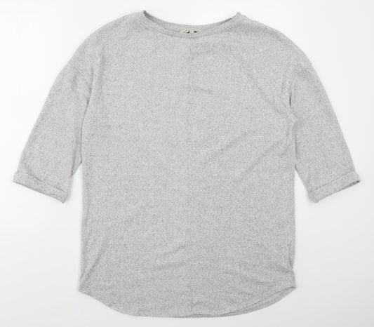 F&F Womens Grey  Viscose Pullover Sweatshirt Size 12  Pullover