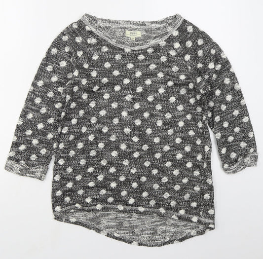 Matalan Womens Grey Polka Dot Polyester Pullover Sweatshirt Size 10  Pullover