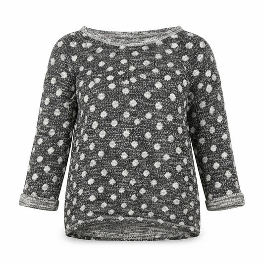 Matalan Womens Grey Polka Dot Polyester Pullover Sweatshirt Size 10  Pullover