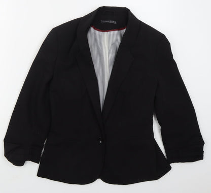 Atmosphere Womens Black  Polyester Jacket Suit Jacket Size 10