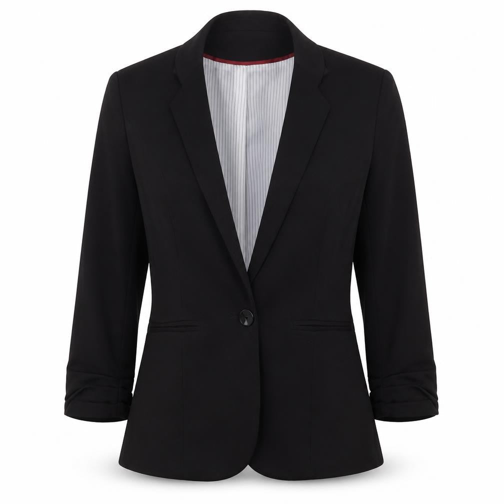 Atmosphere Womens Black  Polyester Jacket Suit Jacket Size 10