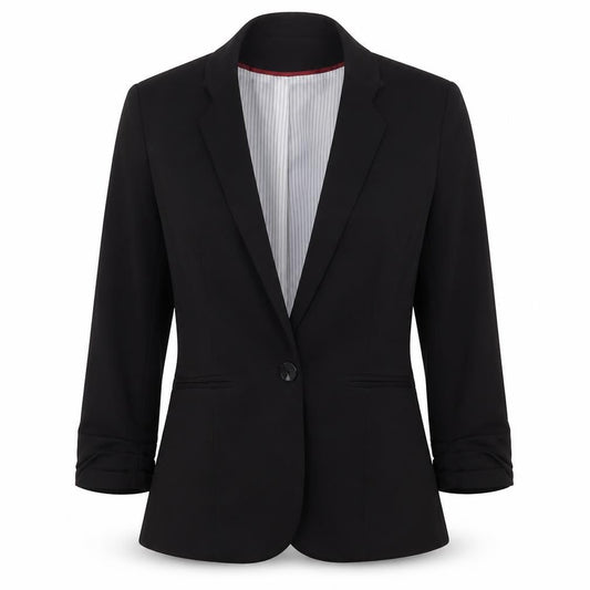Atmosphere Womens Black  Polyester Jacket Suit Jacket Size 10