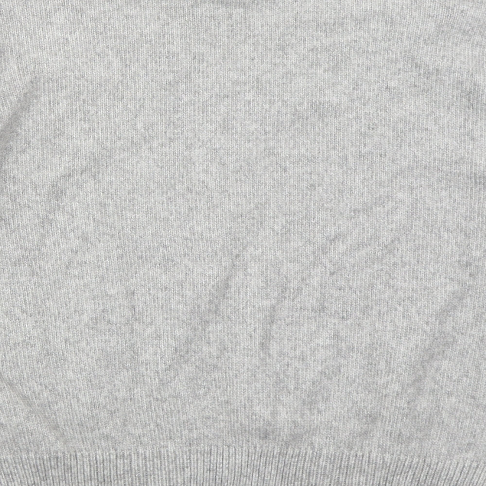 Marks and Spencer Womens Grey Mock Neck  Polyester Pullover Jumper Size S