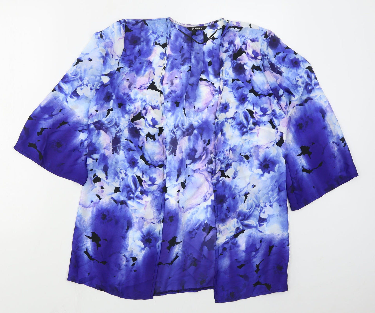 Roman Womens Blue Floral  Jacket  Size 10