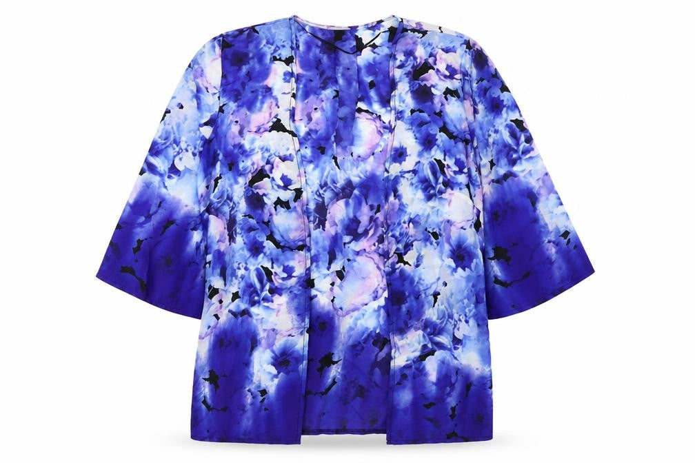 Roman Womens Blue Floral  Jacket  Size 10