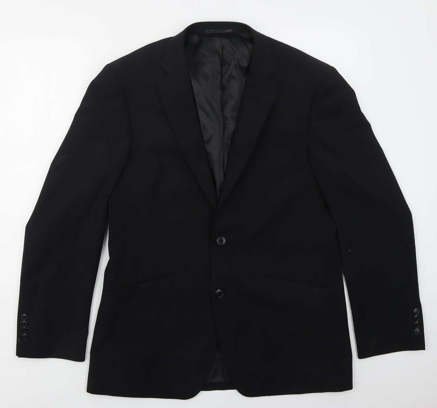 Daniel Grahame Mens Black  Polyester Jacket Suit Jacket Size 40