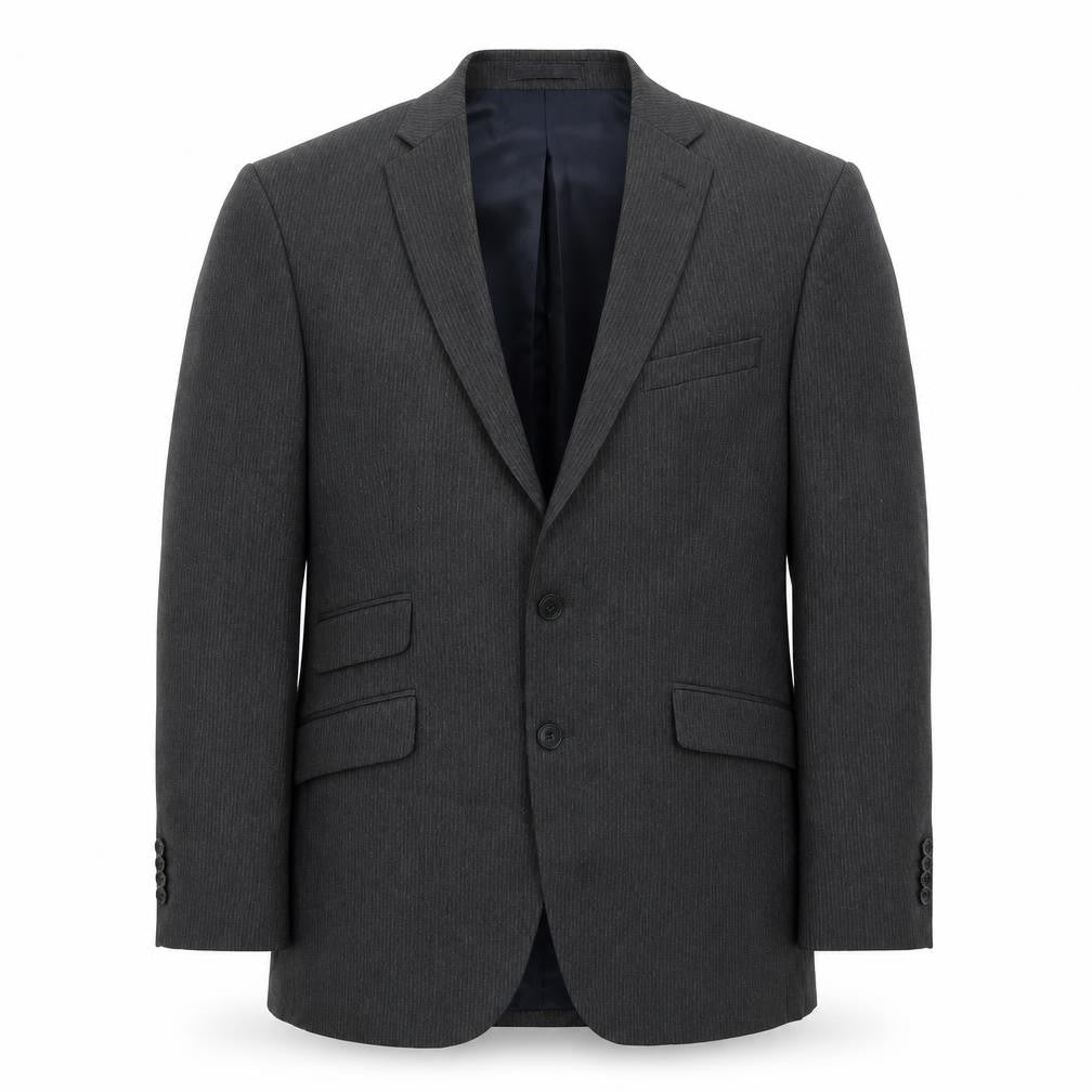 Taylor & Wright Mens Grey Striped Polyester Jacket Suit Jacket Size 40