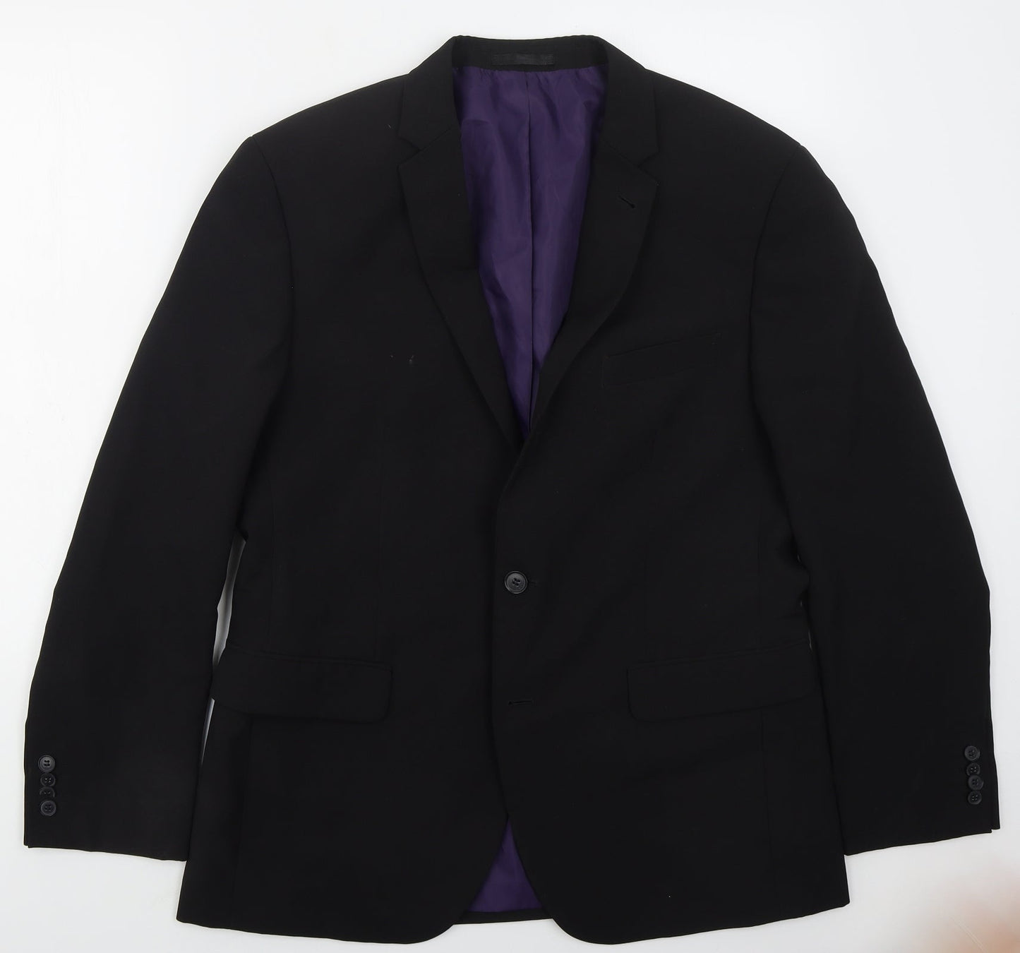 Taylor & Wright Mens Black  Polyester Jacket Suit Jacket Size 42
