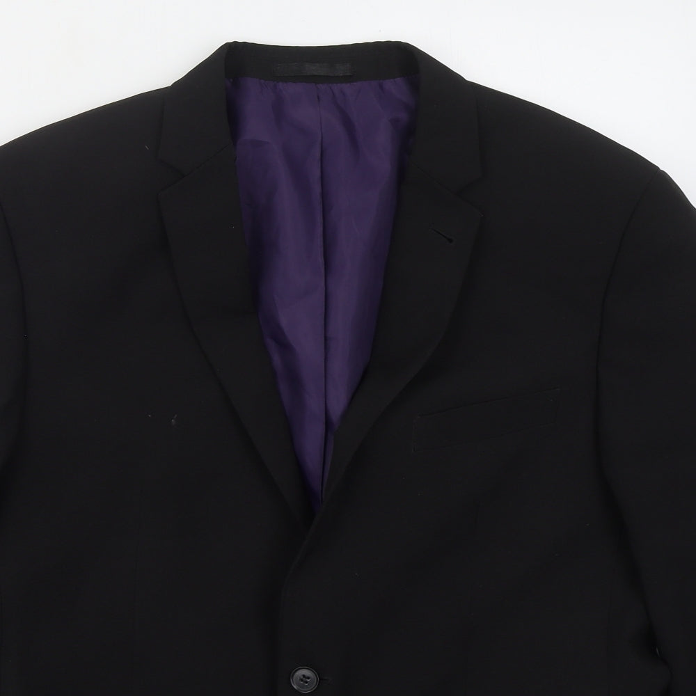 Taylor & Wright Mens Black  Polyester Jacket Suit Jacket Size 42