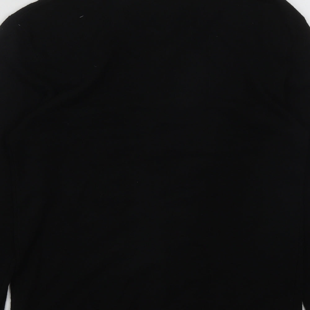 Oakland Mills Womens Black Round Neck  Viscose Cardigan Jumper Size S