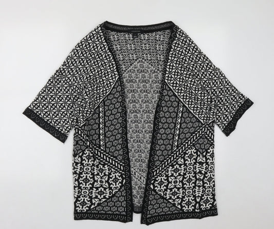 Atmosphere Womens Multicoloured V-Neck Geometric Acrylic Cardigan Jumper Size S