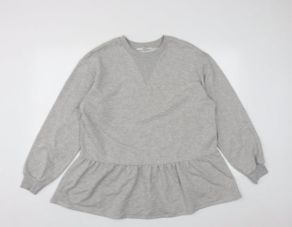 George Womens Grey  Cotton Pullover Sweatshirt Size L