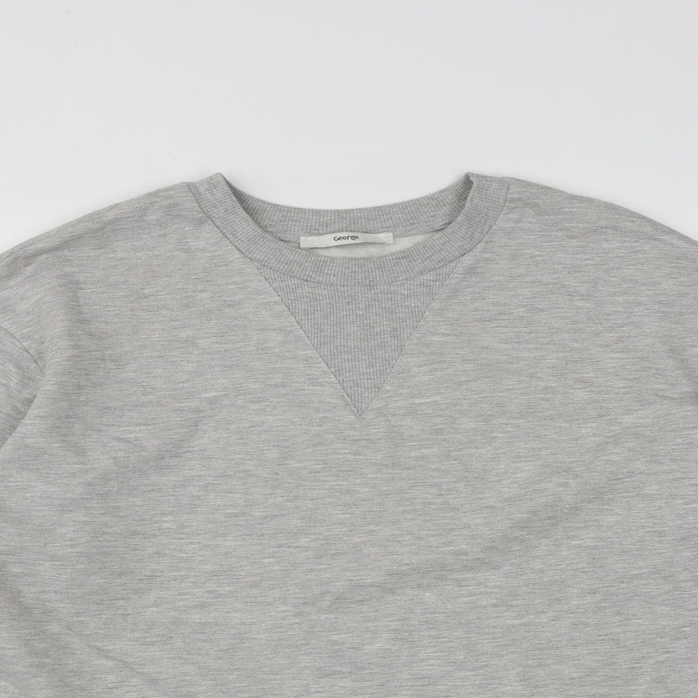 George Womens Grey  Cotton Pullover Sweatshirt Size L