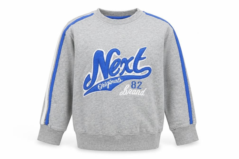 Next Boys Grey  Cotton Pullover Sweatshirt Size 4-5 Years