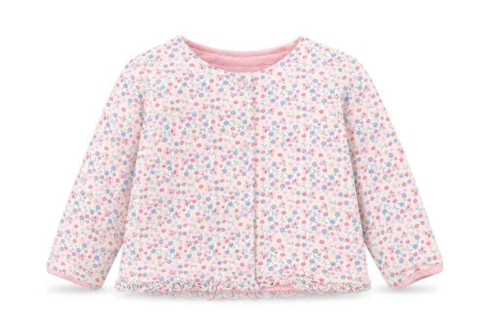 F&F Girls Multicoloured Floral 100% Cotton Cardigan Jumper Size 3-6 Months  Button