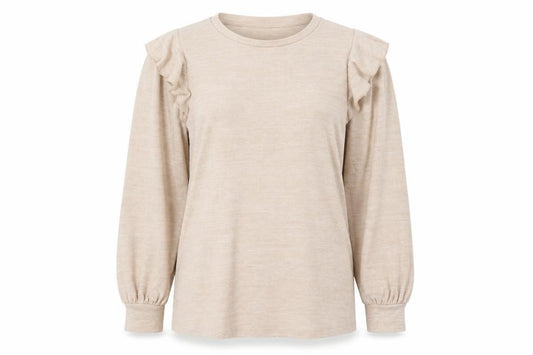 F&F Womens Beige  Polyester Pullover Sweatshirt Size 6  Pullover