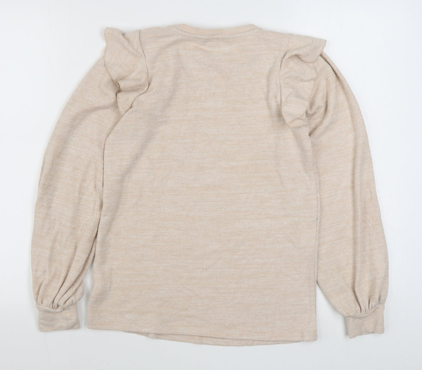 F&F Womens Beige  Polyester Pullover Sweatshirt Size 6  Pullover
