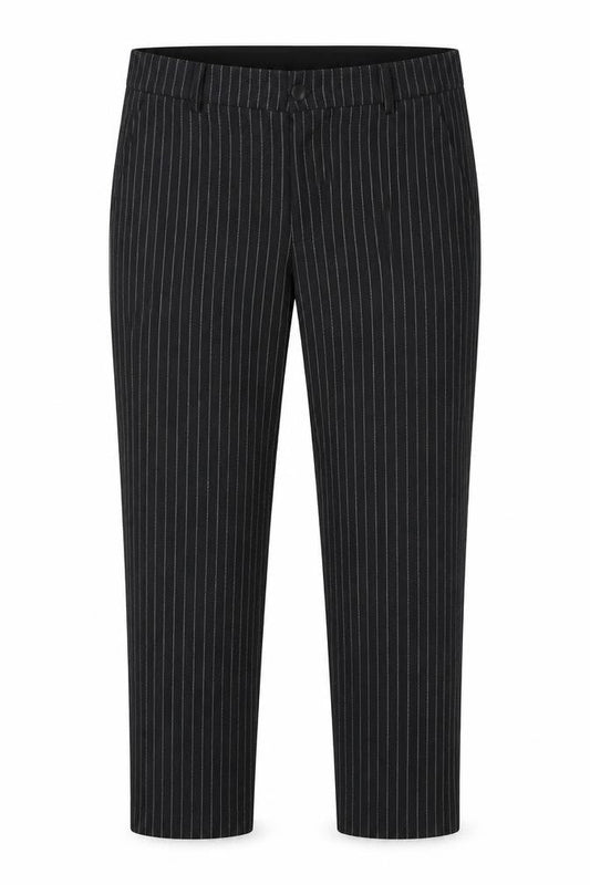Rive Island Womens Grey Striped Polyester Trousers  Size 32 in L27 in Regular Zip