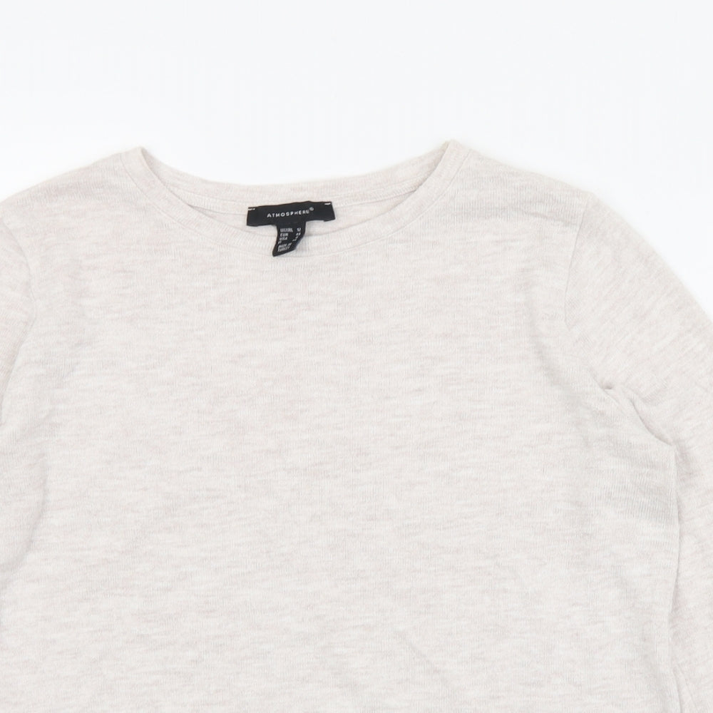 Atmosphere Womens Grey Crew Neck  Acrylic Pullover Jumper Size 12
