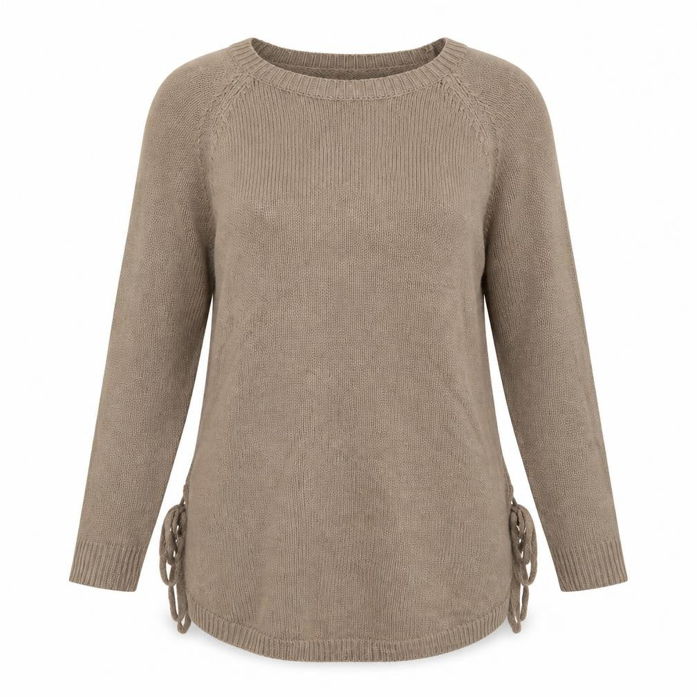 SheIn Womens Brown Crew Neck  Acrylic Pullover Jumper Size XL