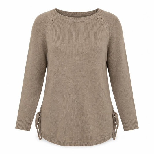 SHEIN Womens Brown Crew Neck  Acrylic Pullover Jumper Size XL