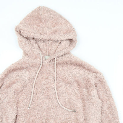 H&M Womens Pink  Polyester Pullover Hoodie Size S