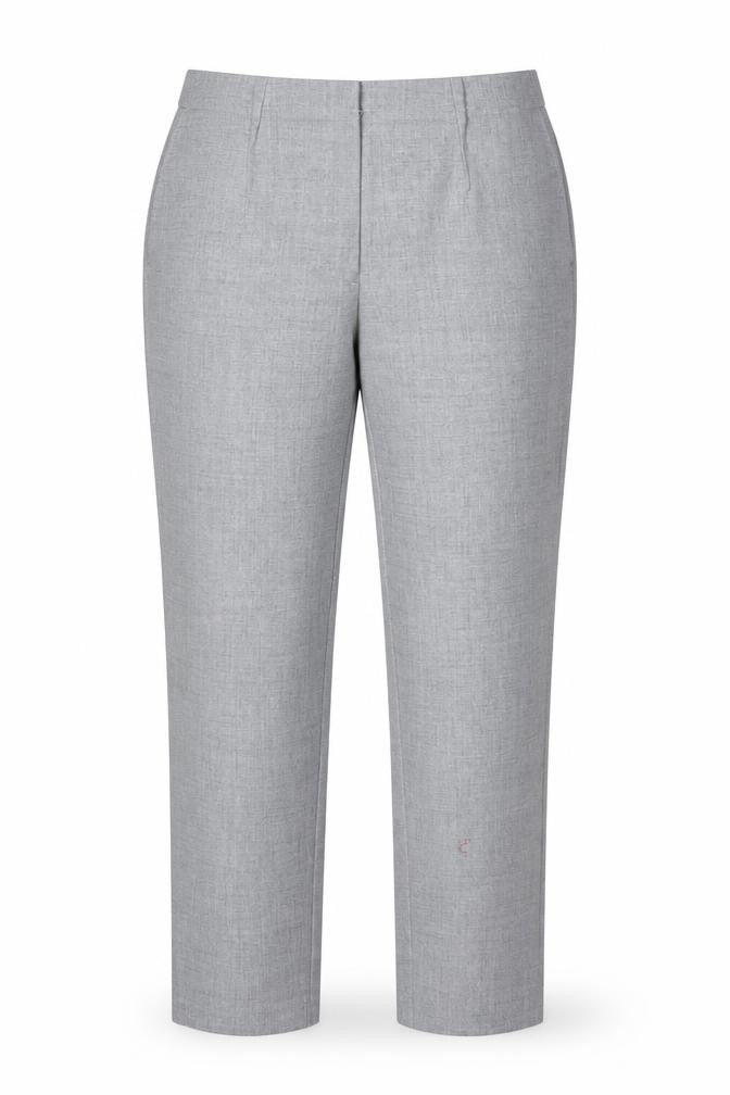 F&F Womens Grey  Polyester Dress Pants Trousers Size 14 L27 in Regular Zip