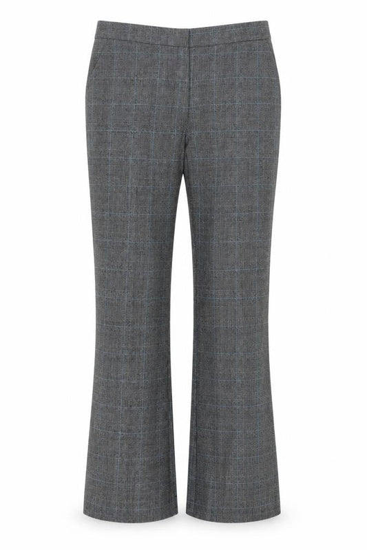 Preworn Womens Grey Plaid Polyester Dress Pants Trousers Size 10 L27 in Regular Zip