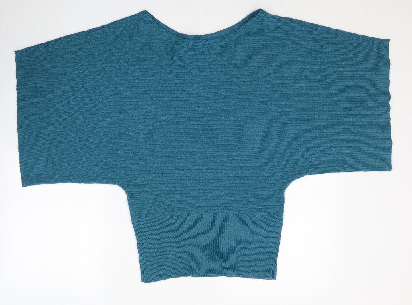 George Womens Blue Round Neck  Acrylic Tunic Jumper Size 10