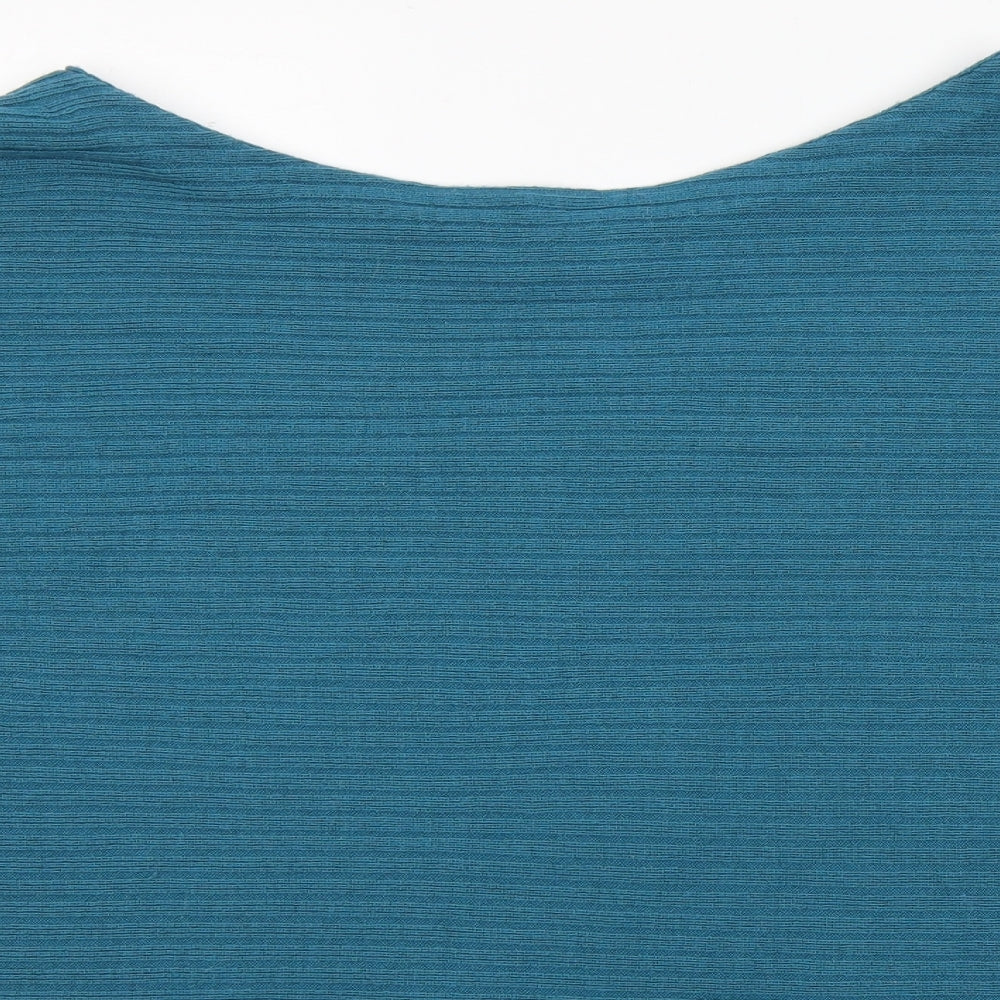 George Womens Blue Round Neck  Acrylic Tunic Jumper Size 10