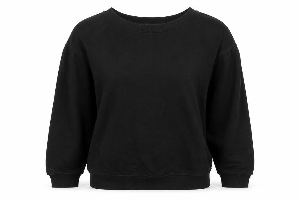 Missguided Womens Black  Cotton Pullover Sweatshirt Size 8  Pullover