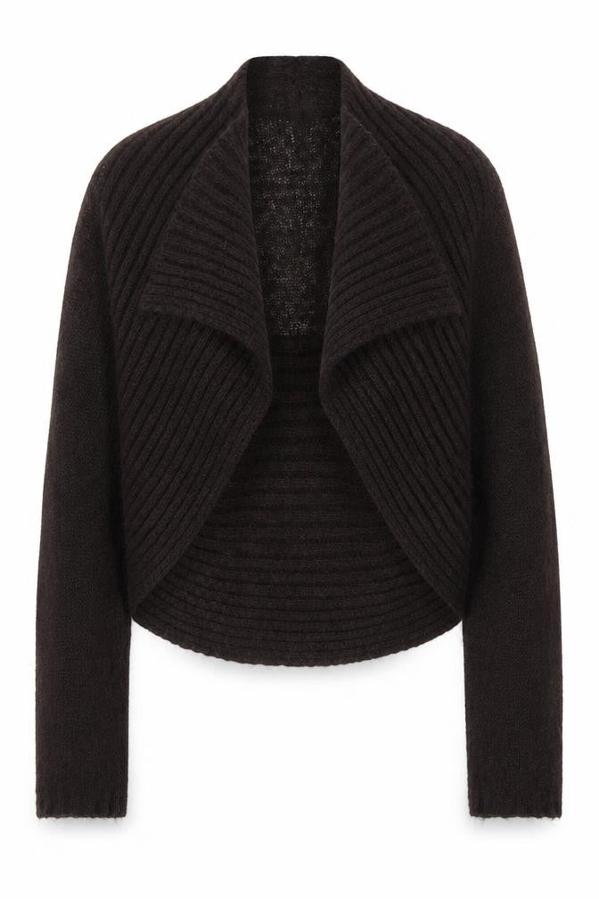 PLANET Womens Brown V-Neck  Polyamide Cardigan Jumper Size S