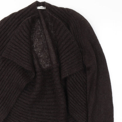 PLANET Womens Brown V-Neck  Polyamide Cardigan Jumper Size S