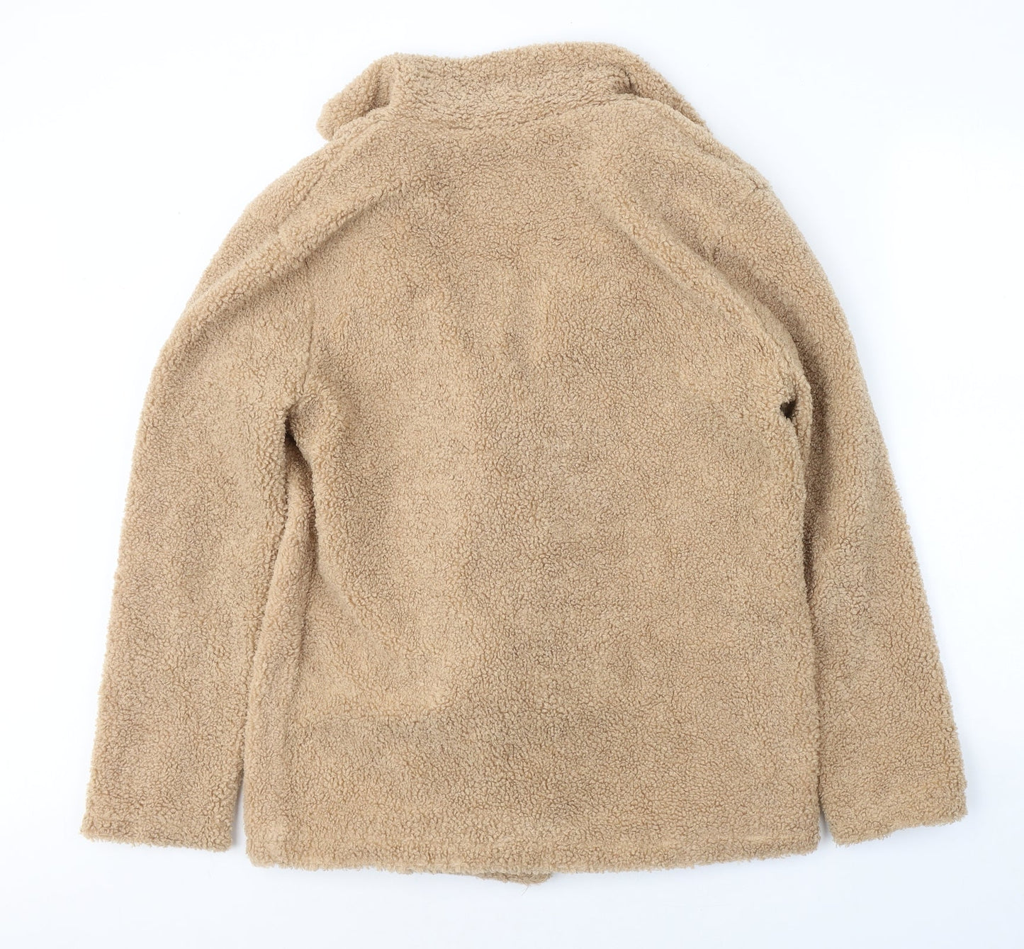 Selected Womens Beige   Pea Coat Coat Size 12  Button